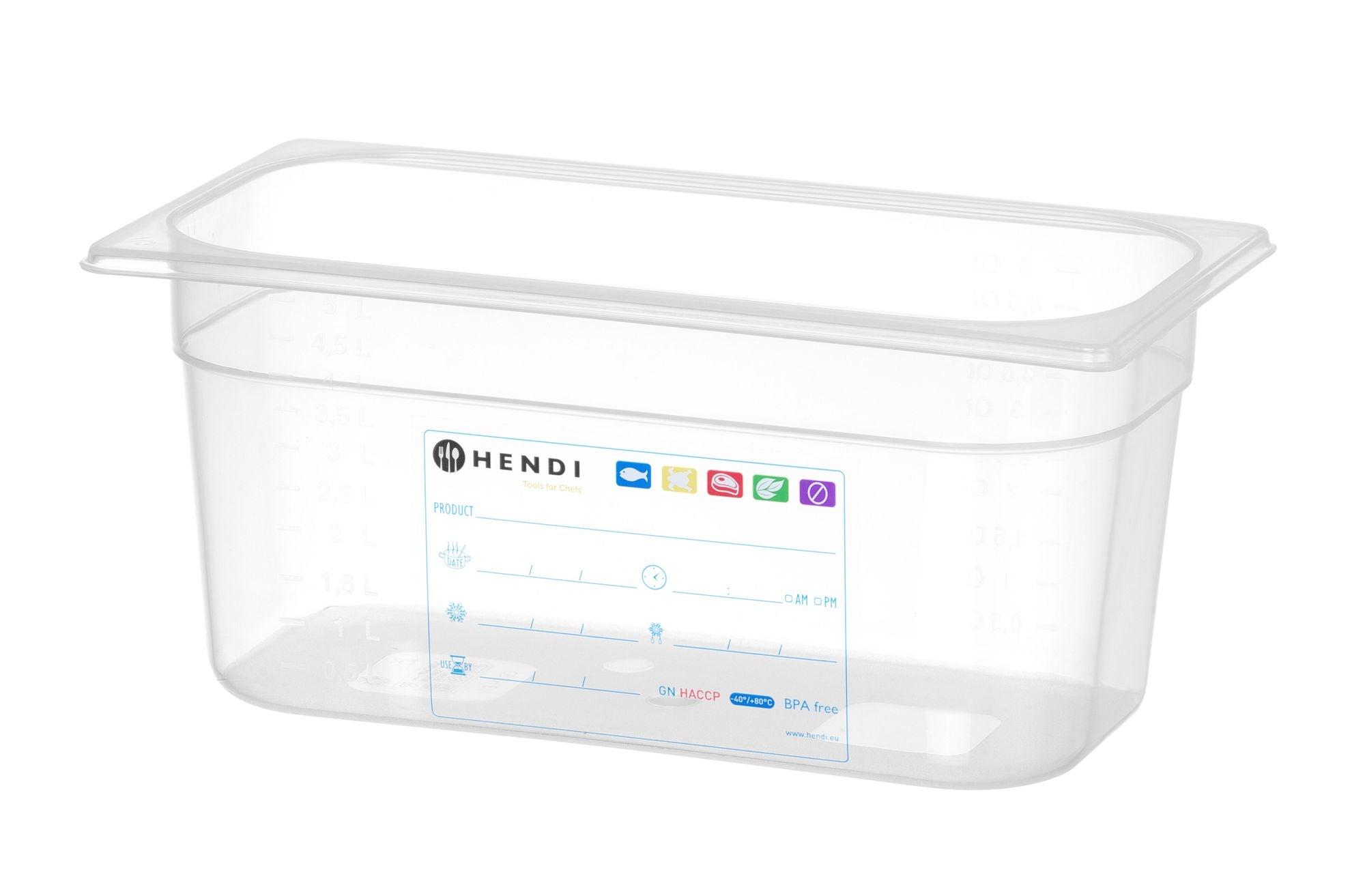 Recipiente GN 1/3 150 mm HACCP polipropileno