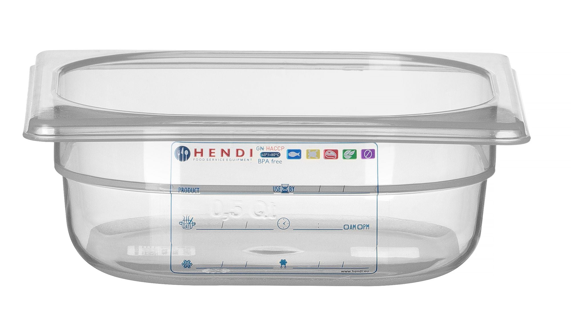 Recipiente GN 1/6 65 mm HACCP polipropileno