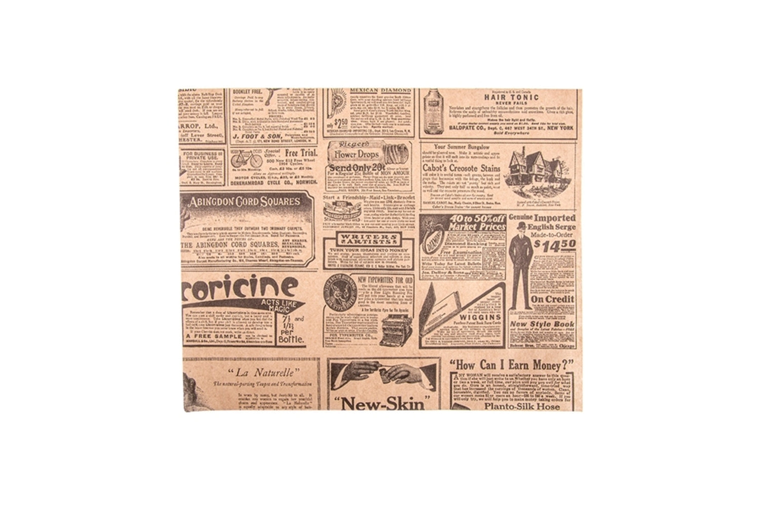Invólucro antigordura Times natural 20x25cm