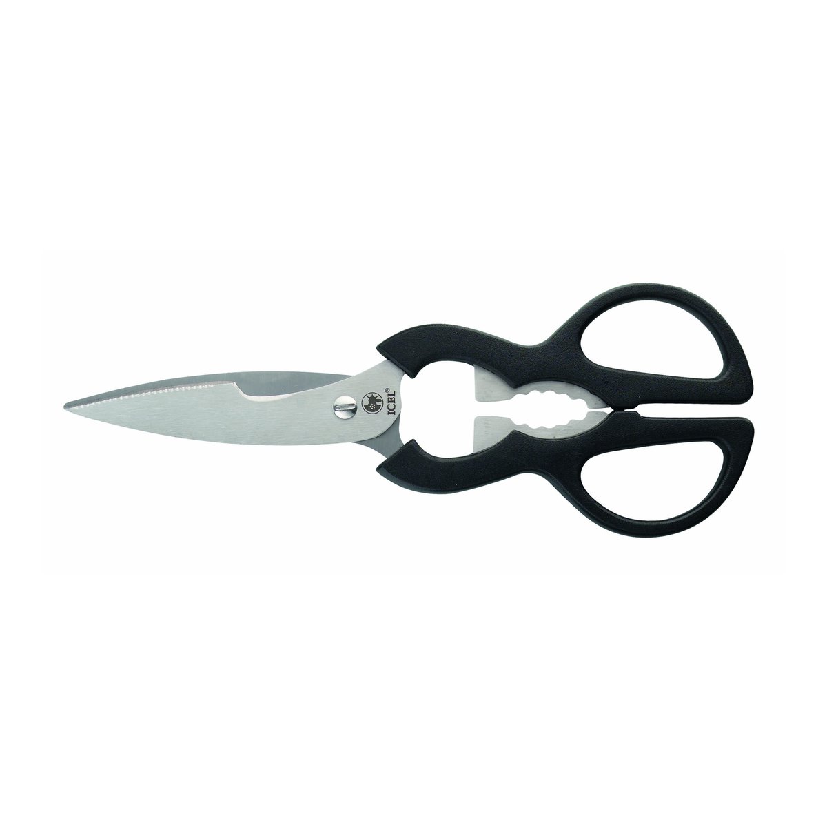 Tesoura de cozinha multiusos 21 cm, cabo preto