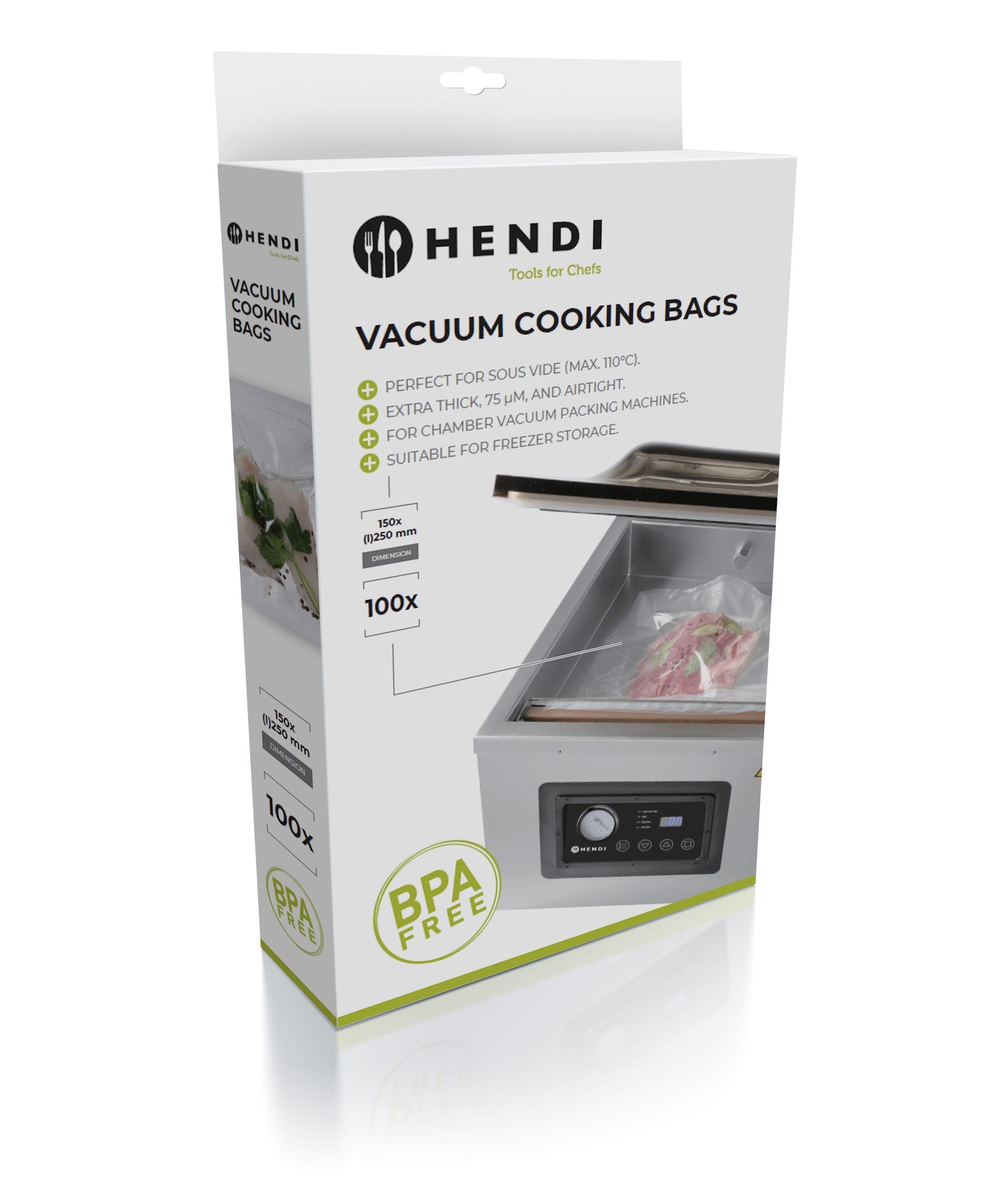 Sacos de cozedura sous-vide 250x150 mm PA/PP – 100 unidades