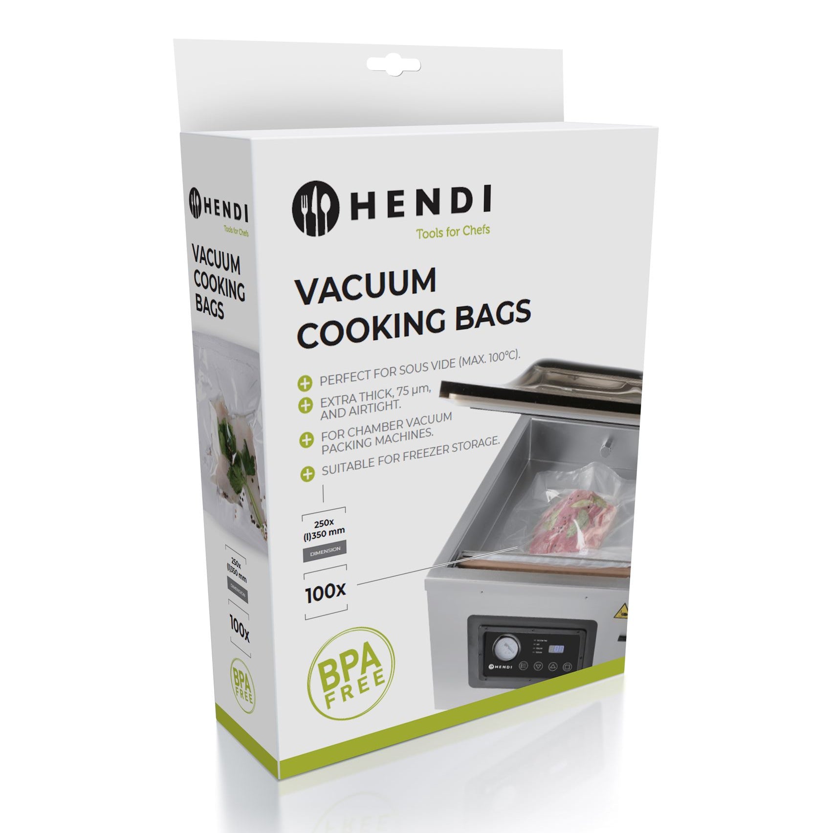 Sacos de cozedura sous-vide 350x250 mm – 100 unidades