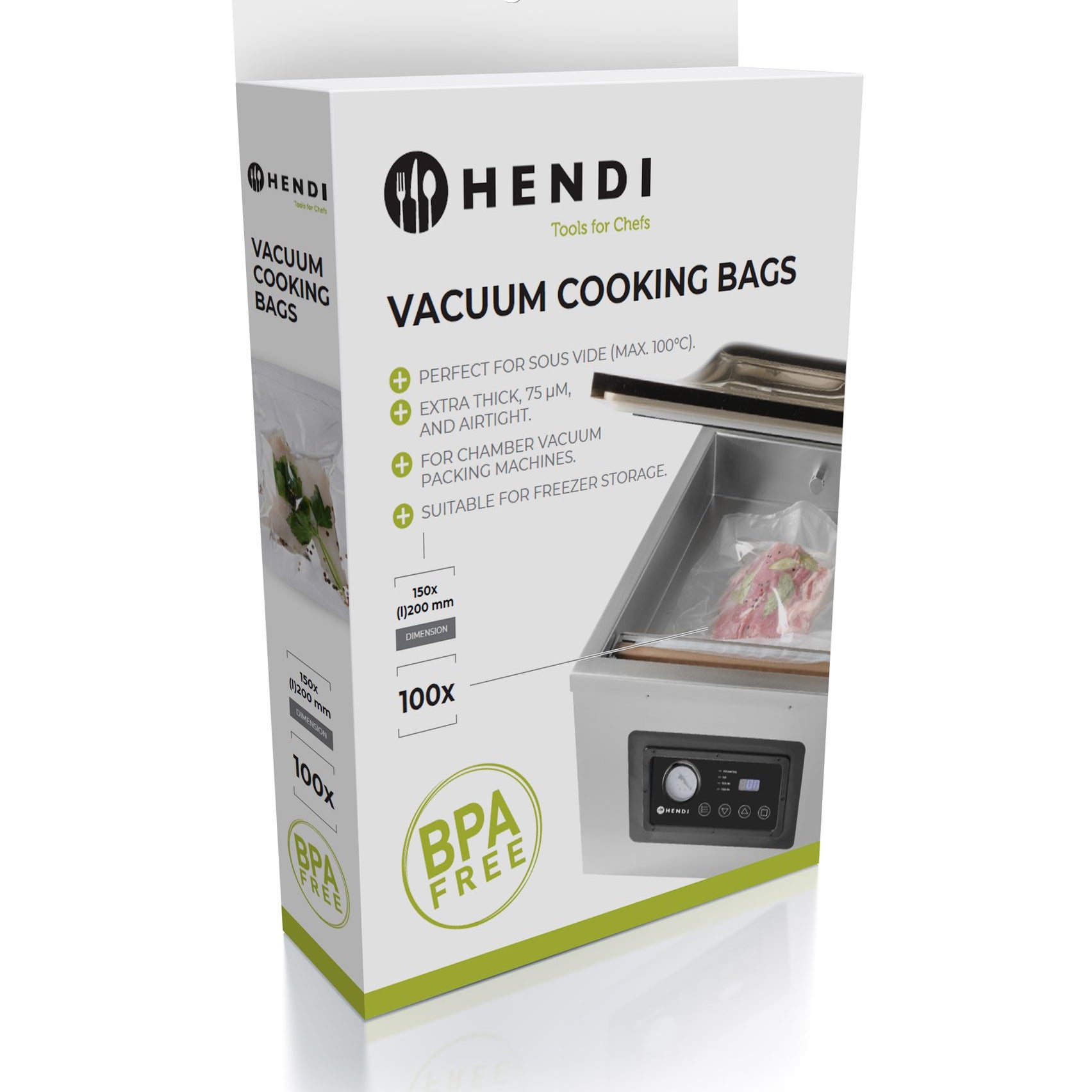 Sacos de cozedura sous-vide 200x150 mm – 100 unidades