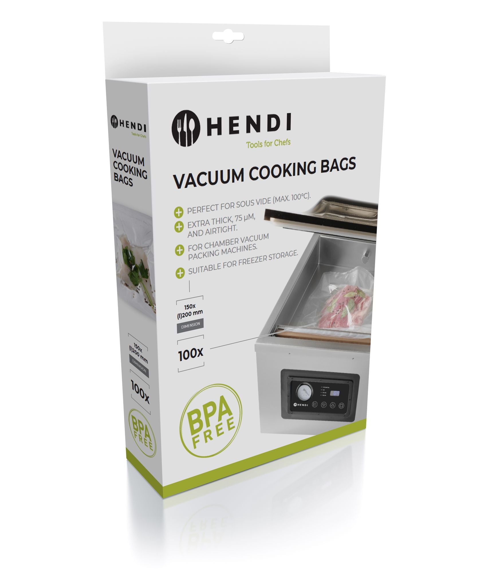 Sacos de cozedura sous-vide 200x150 mm – 100 unidades