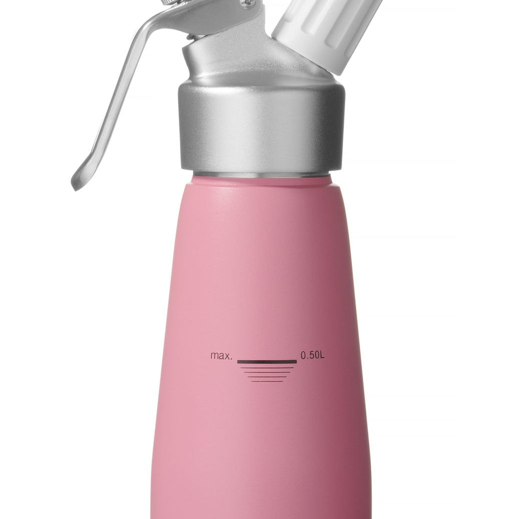 Sifão de natas rosa pastel 0,50 l alumínio Kitchen Line