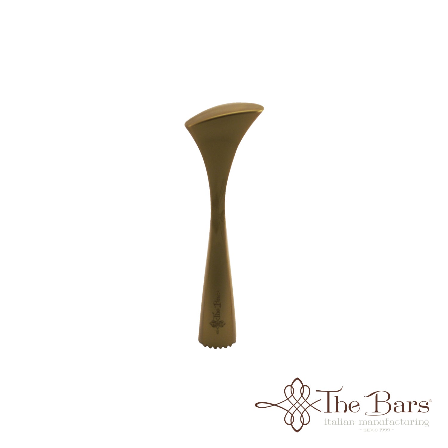Muddler ergonómico estriado dourado