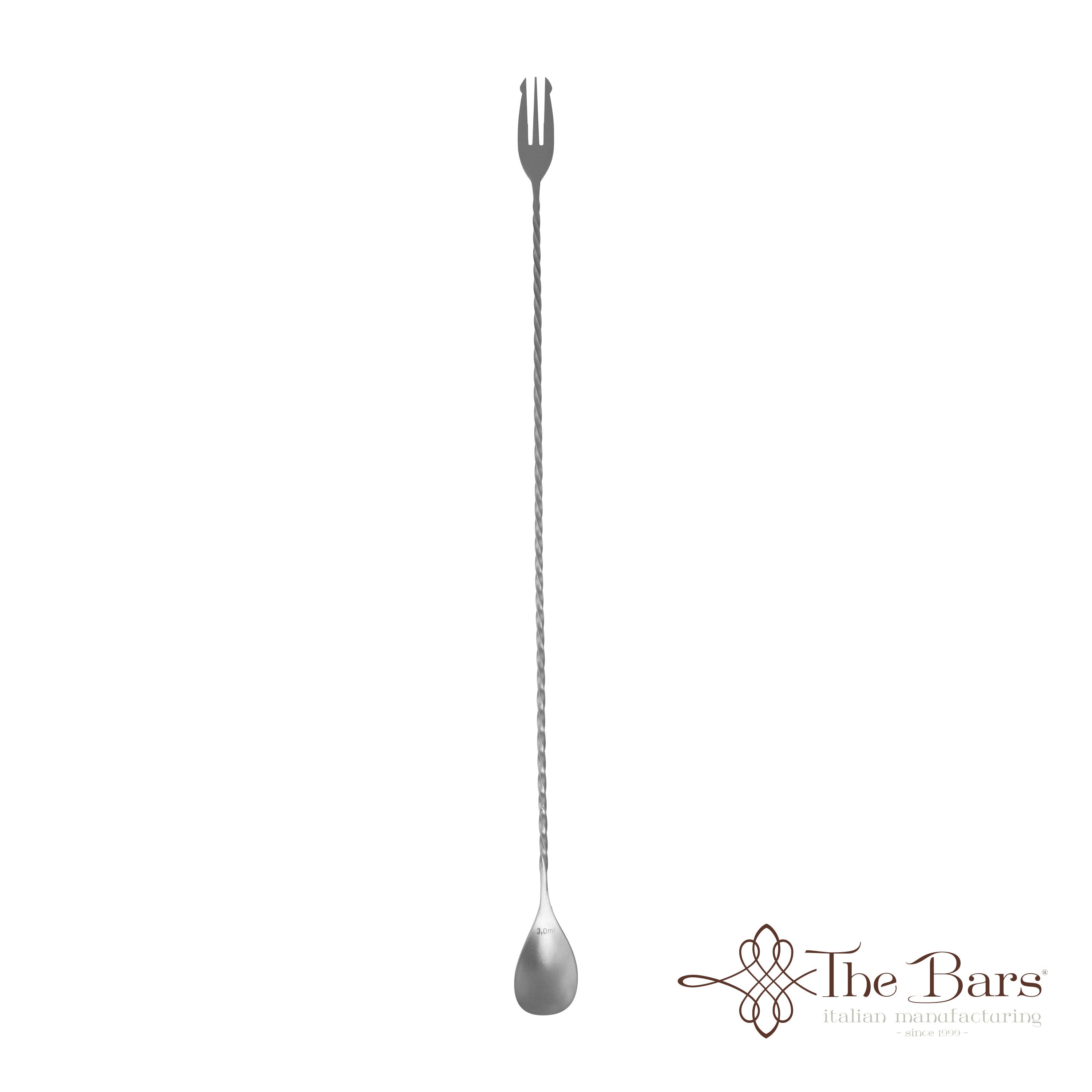 Colher de bar tridente espiral completa vintage