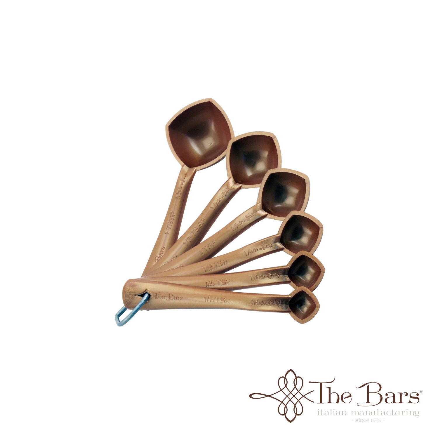 Colher medidora conjunto de 6 medidas cobre