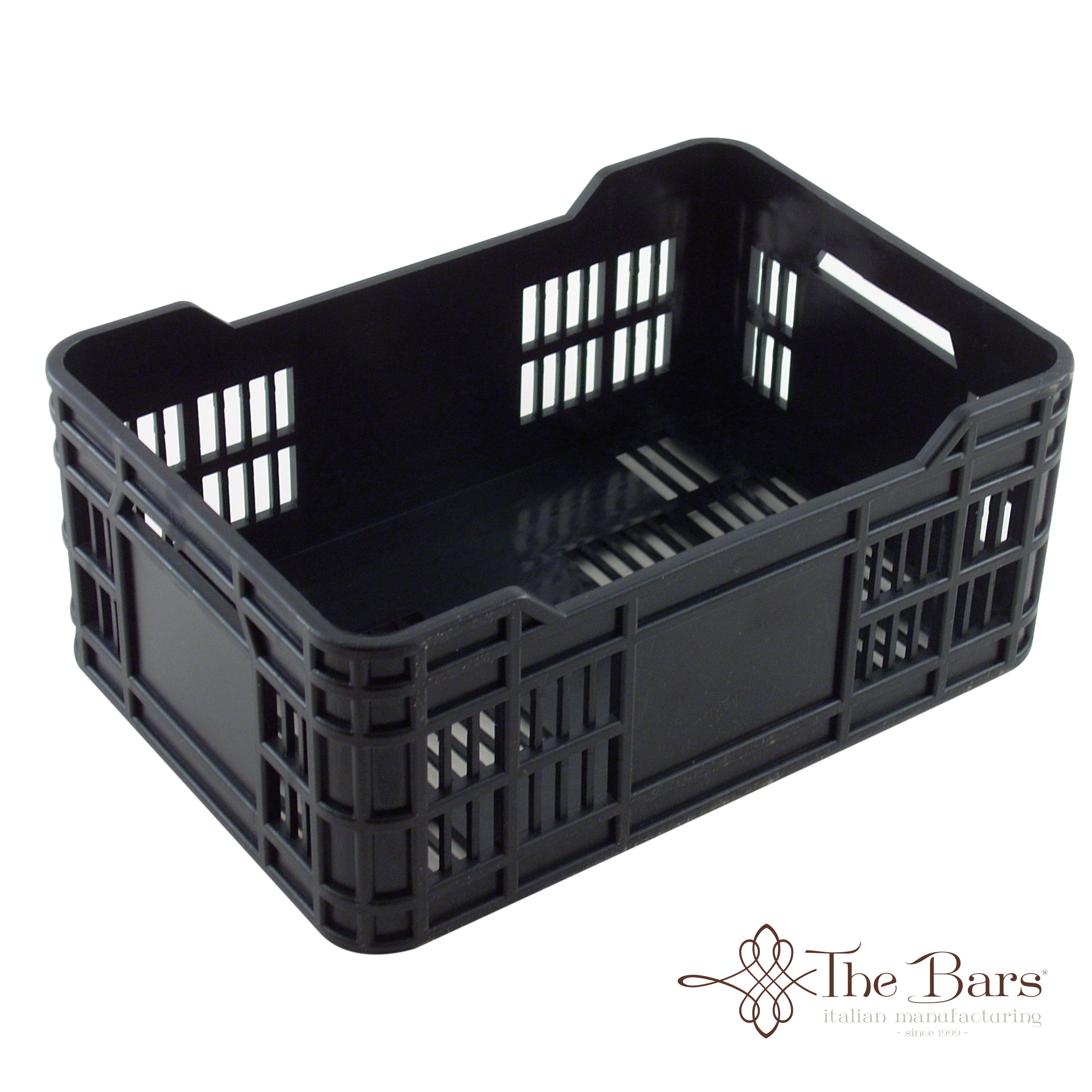 Caixa para fruta de bar preta