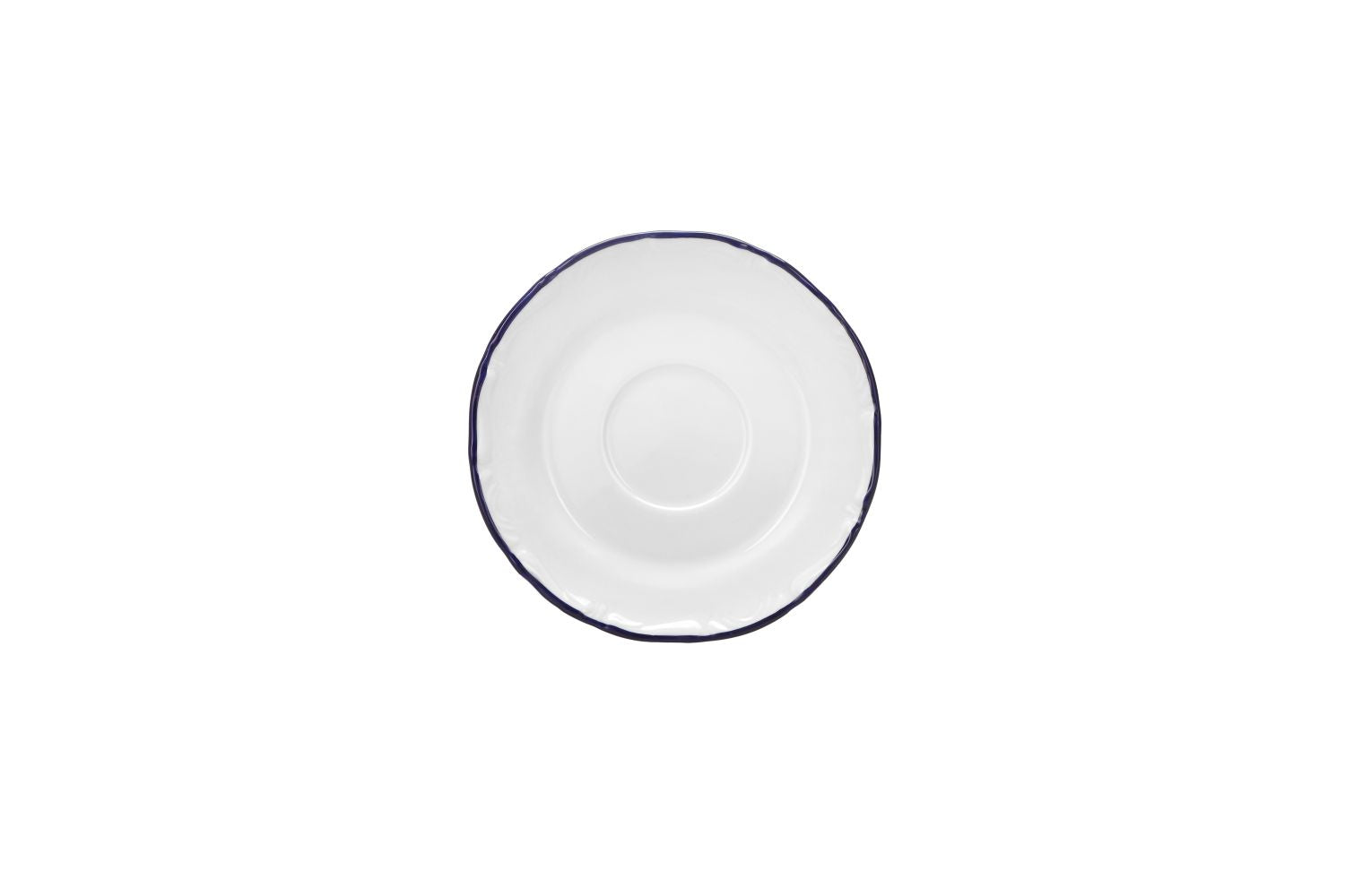 Prato raso Marina branco/azul Ø24cm