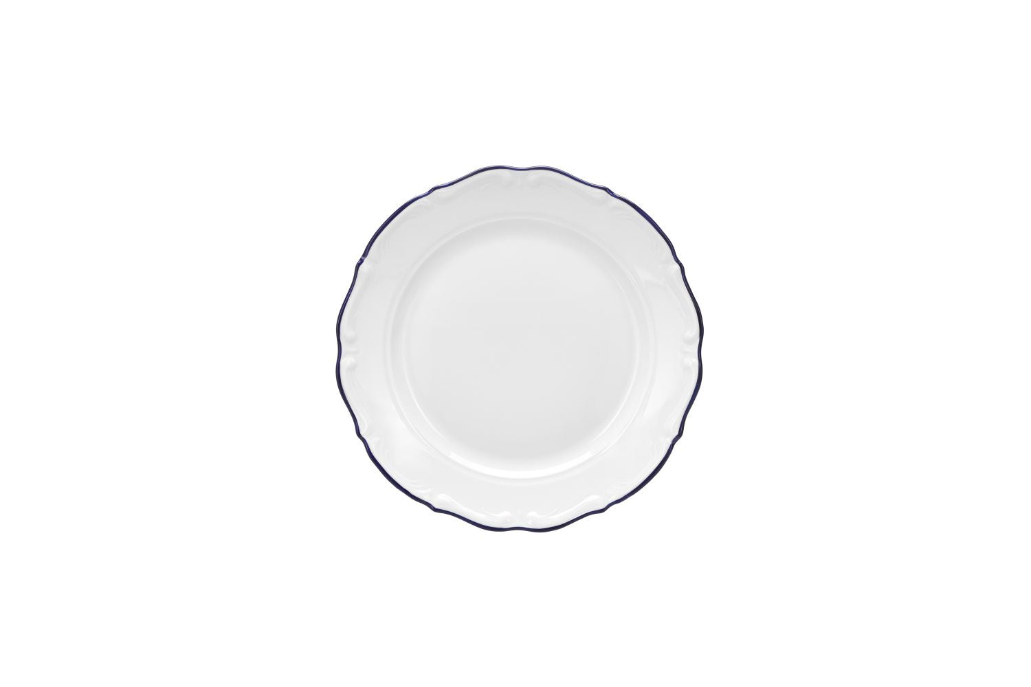 Prato raso Marina branco/azul Ø22cm