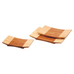 Tábua de bambu curva para sushi, 21 x 12 cm