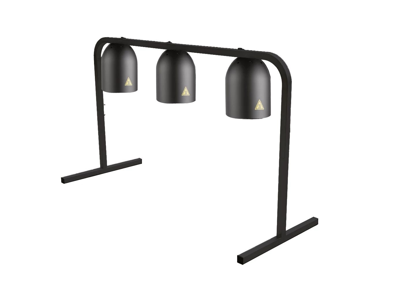 Lâmpada de aquecimento tripla com base, preta, 250 W