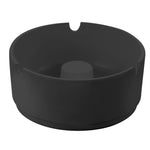 Cinzeiro redondo de melamina, Ø 10 cm, preto