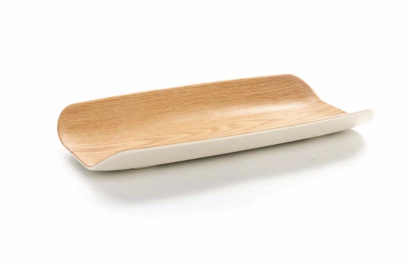 Tabuleiro retangular de melamina, 32 x 17 cm