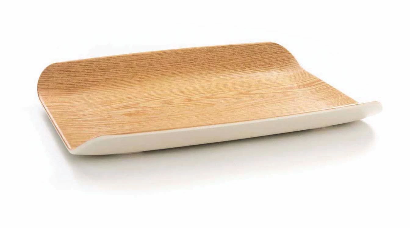 Tabuleiro retangular de melamina, 32 x 26 cm