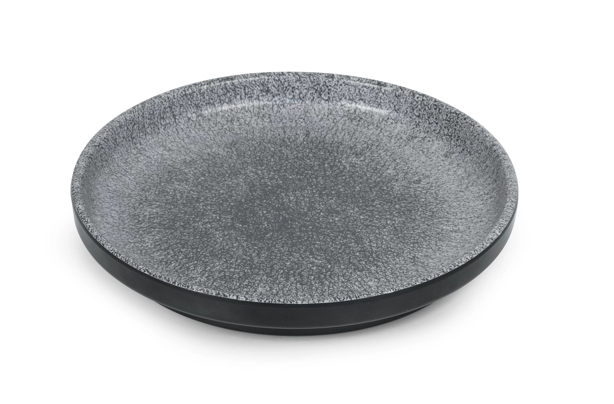 Prato de melamina Volcano 24 cm, preto – 4 unidades