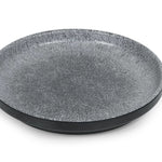 Prato de melamina Volcano 24 cm, preto – 4 unidades