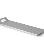 Tabuleiro de serviço e buffet 51,5 x 18,5 cm, prateado