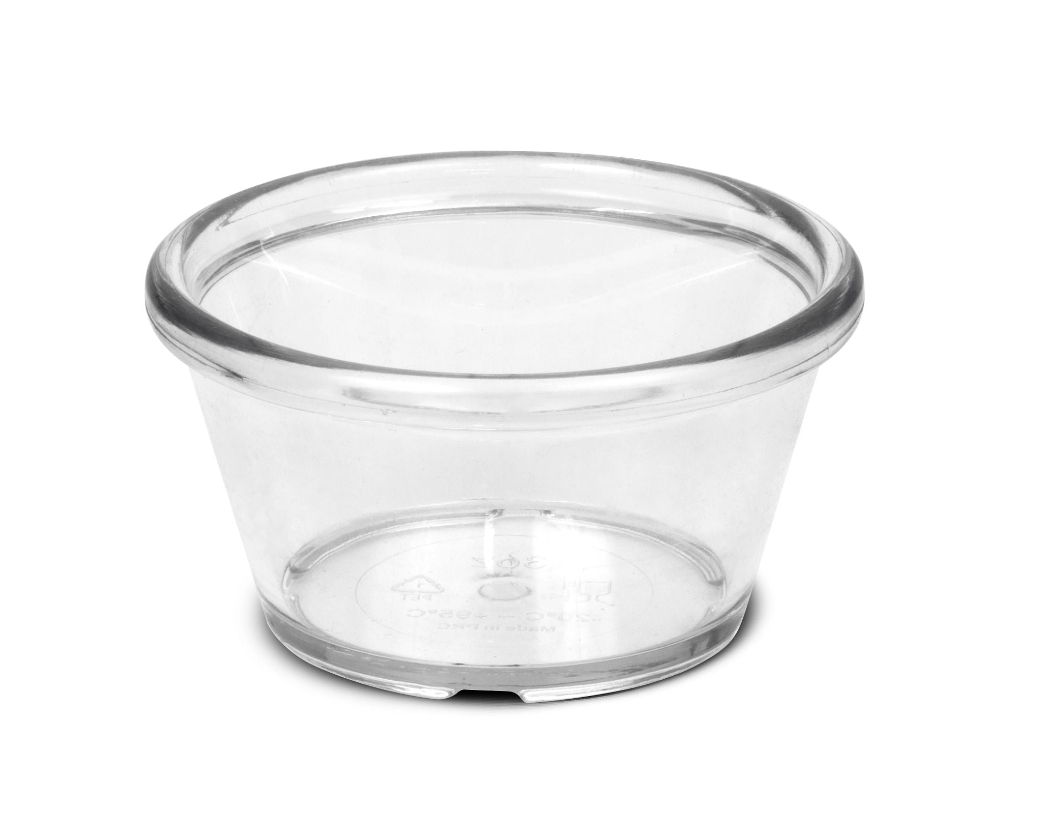 Ramequim de PET transparente, 90 ml – 12 unidades