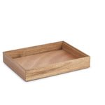 Caixa de madeira retangular, 30 x 22 x 5 cm