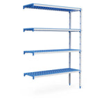Prateleira modular de canto de 4 níveis 4245 x 555 x 1750 mm