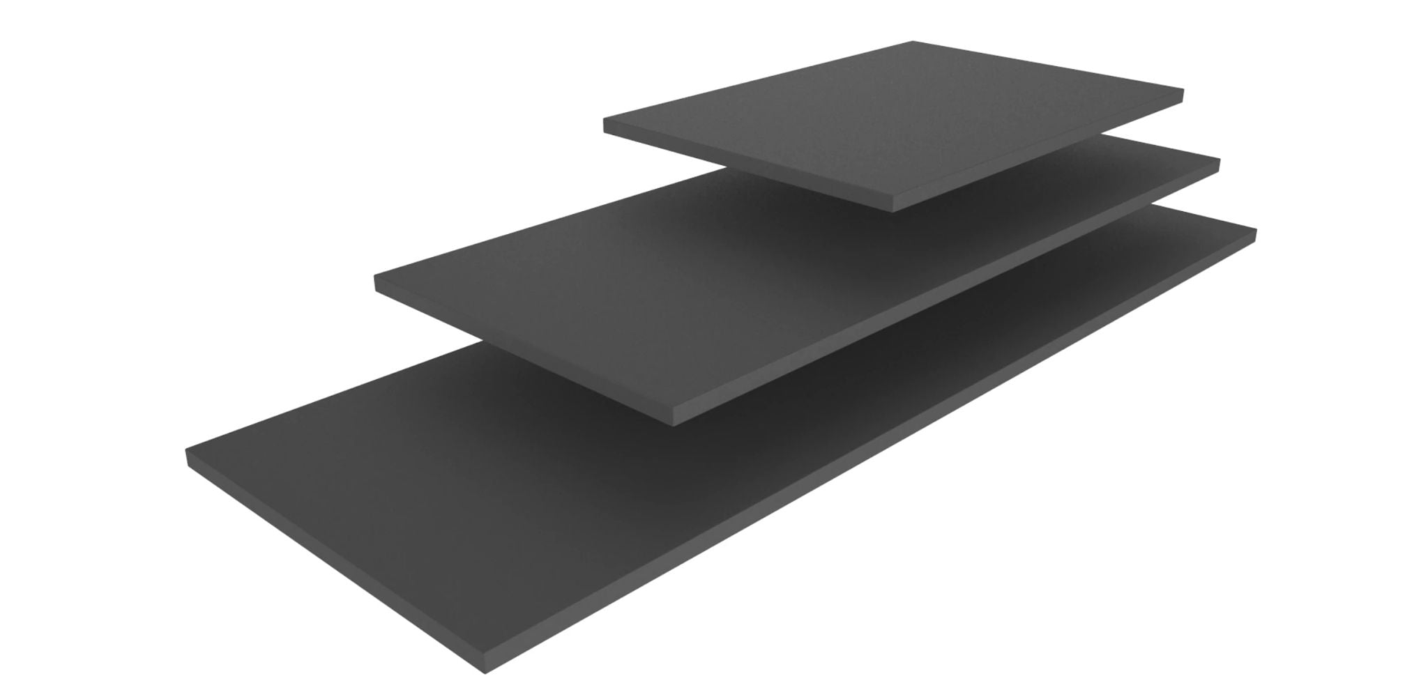 Prateleira para buffet Cubic, preta, 80 cm de largura