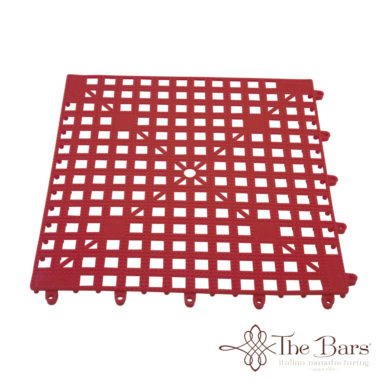 Tapete de bar encaixável vermelho