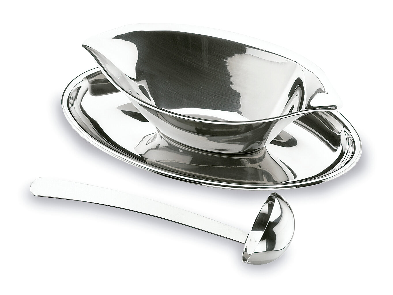 Molheira "LUXE" com colher de aço inoxidável 18
