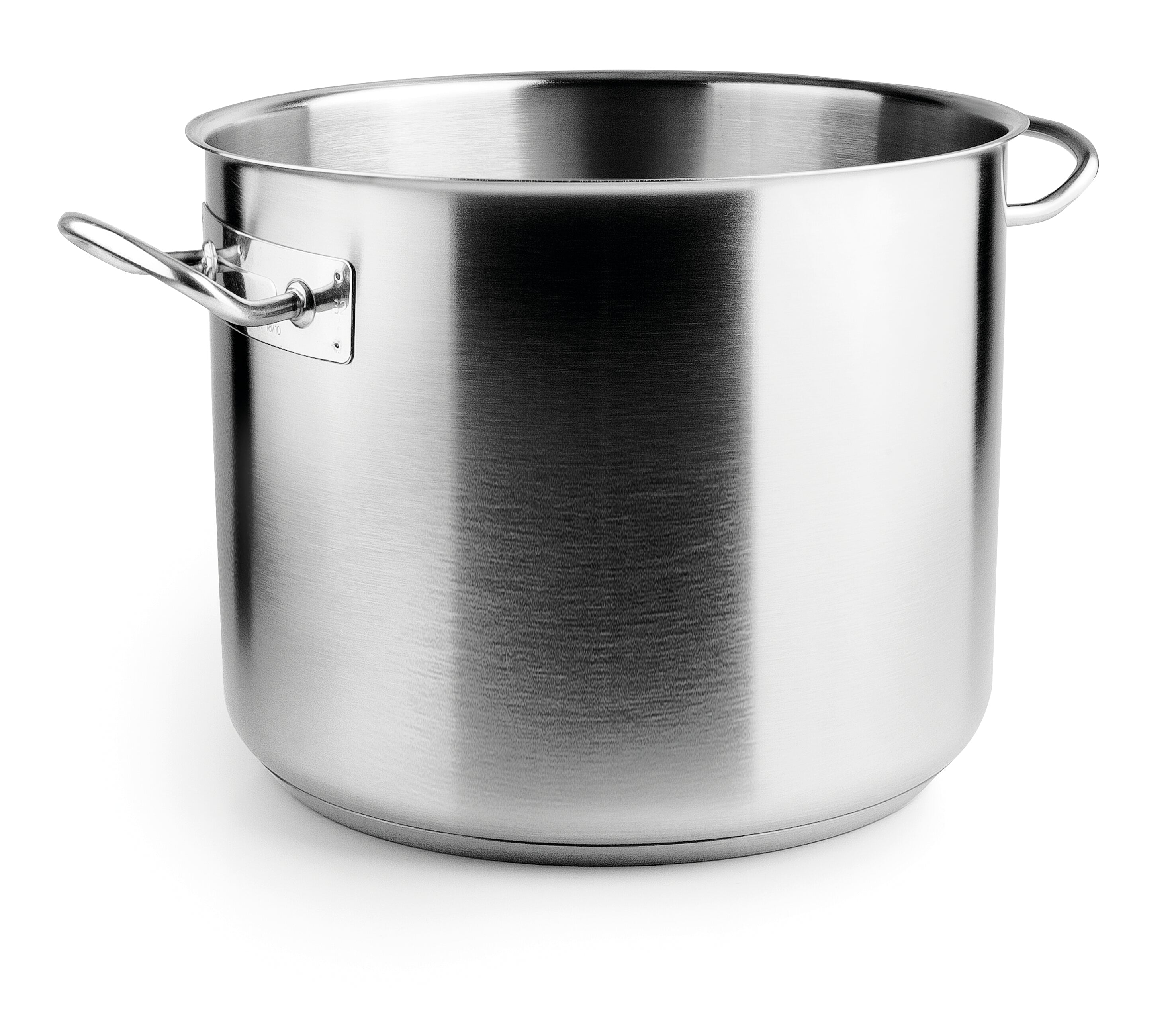 Panela baixa de aço inoxidável Chef, diâmetro de 20 cm, sem tampa.