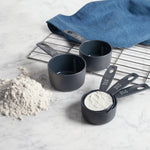 Conjunto de 5 conchas medidoras cinza
